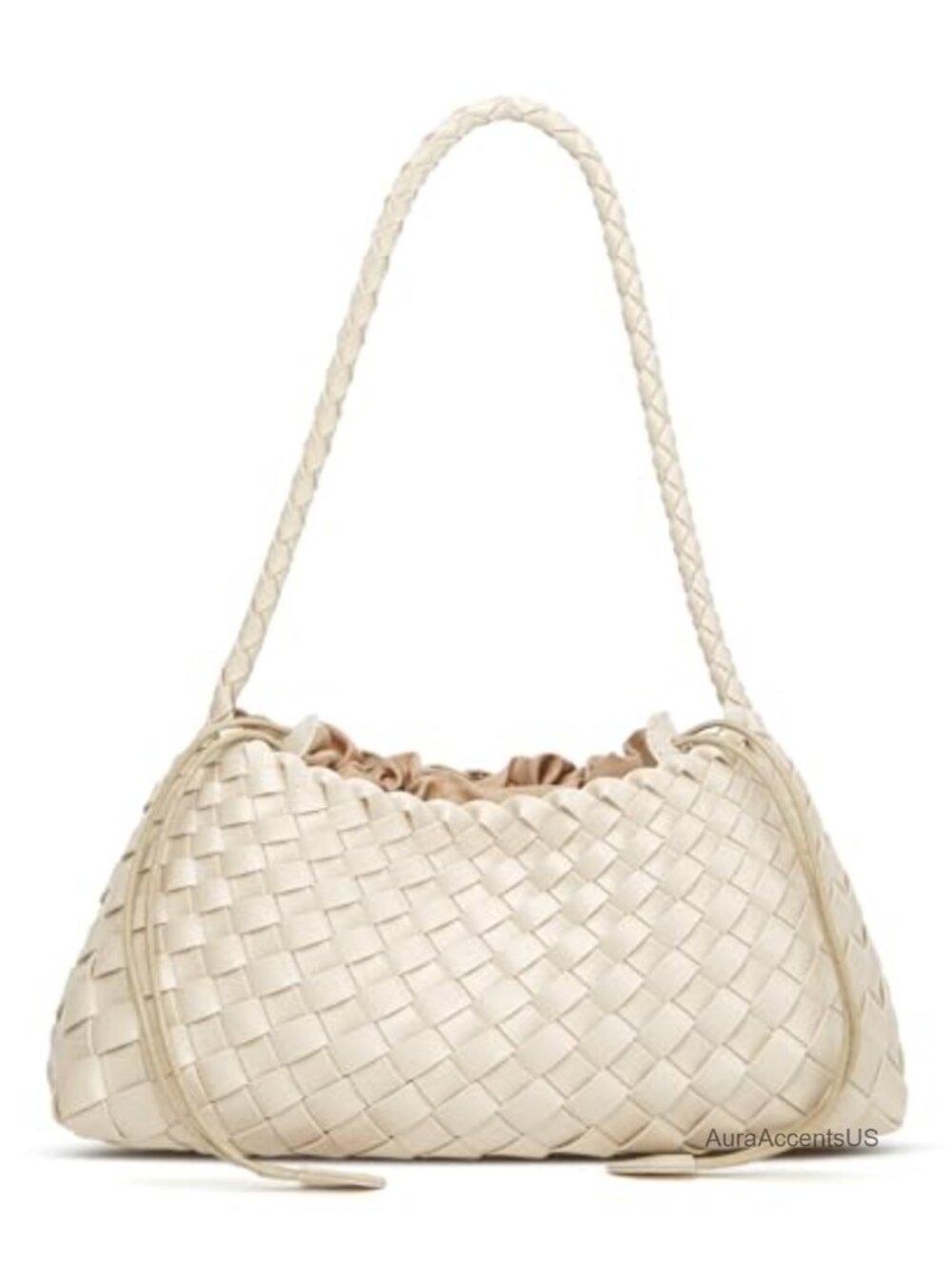 Woven Hobo Bag Faux Leather Suede Slouchy Shoulder Purse Tote Handbag